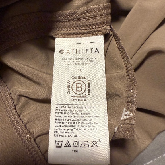 Athleta Tan Track Pants with Zipper Detail and Performance Fabric - Picture 7 of 7